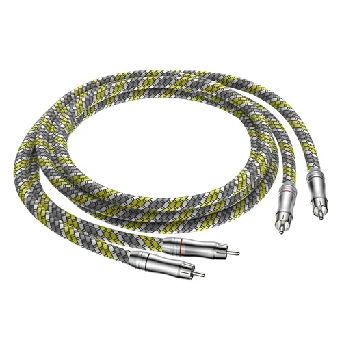 Miniatura 10 de Viborg Audiocrast A10 Cable RCA de 3.3 pies/3.3 ft RCA dual macho interconexión estéreo para reproductores de CD, amplificadores, receptores AV