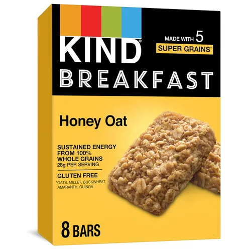 Miniatura 13 de KIND Barras de cereales para el desayuno, aperitivos sin gluten, chocolate con almendras, caja de 9.3 onzas (36 barras)