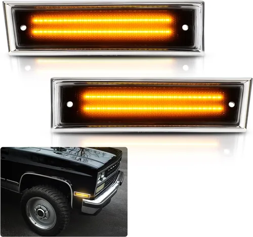 Miniatura 14 de Bestview Luces de posición laterales LED Compatibles con 1981-1991 Chevy C10 C20 C30 GMC C1500 C2500 Suburban Blazer Jimmy, lado del conductor