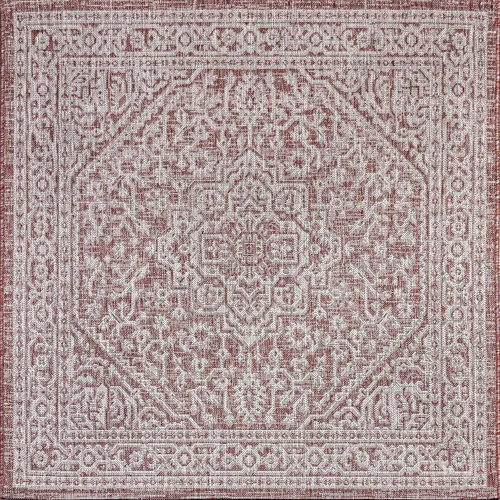 Miniatura 58 de Eyely BMS101D-28 - Alfombra de pasillo con textura de medallón de Santa Mónica Slesi, para interiores y exteriores, estilo costero, bohemio, Gris