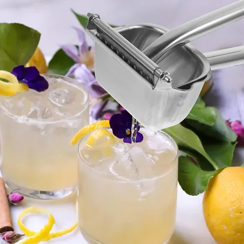 Miniatura 7 de VICASKY Exprimidor manual de frutas de acero inoxidable para la cocina del hogar, exprimidor de cítricos fácil de apretar, práctico extractor