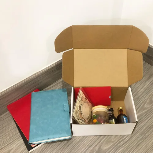 Miniatura 3 de Juego de cajas de envío de 9x6x4 pulgadas de 25, caja de cartón corrugado blanco para envío de correspondencia, embalaje de folletos, embalaje