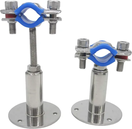 Miniatura 3 de Soporte de abrazadera de tubo ajustable de acero inoxidable, soporte de montaje en pared/techo para tubo de 1/2 pulgada (0.748 in), soportes
