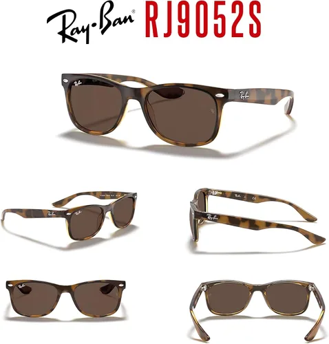 Miniatura 7 de Ray-Ban Junior XS New Wayfarer RJ9052S - Lentes de sol cuadrados para niños y niñas pequeños + paquete con kit DIW
