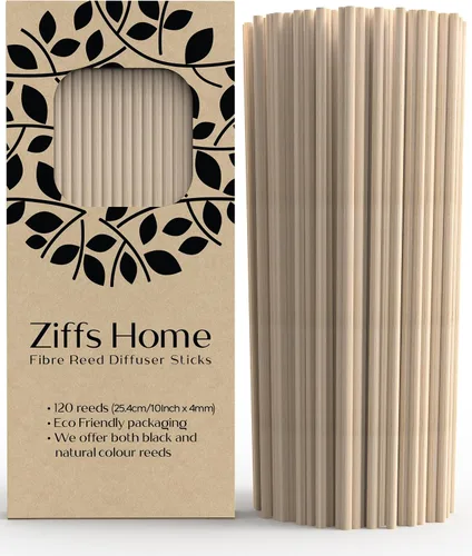 Miniatura 9 de Ziffs Home® 120 piezas de varillas difusoras de fibra negra - 25.4cm/10 pulgadas de largo x 4mm/0.16 pulgadas de diámetro - Varillas gruesas