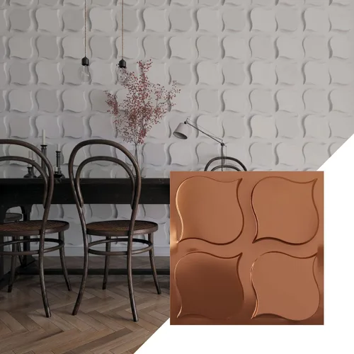 Miniatura 17 de Ekena Millwork WP20X20CVWH 19 5/8 pulgadas de ancho x 19 5/8 pulgadas de alto Clover EnduraWall Decorativo 3D Panel de Pared Cubre 2.67 pies