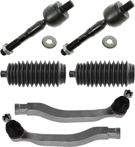 Miniatura 64 de TRQ Kit de dirección interior y exterior para lado del conductor y del pasajero delantero, con cremallera de dirección y fuelle de piñón compatible
