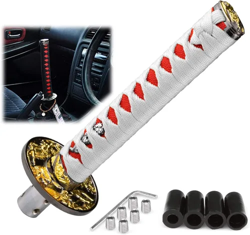 Miniatura 35 de EZAUTOWRAP Espada Samurai 5.9 pulgadas., 10cm, Negro Blanco