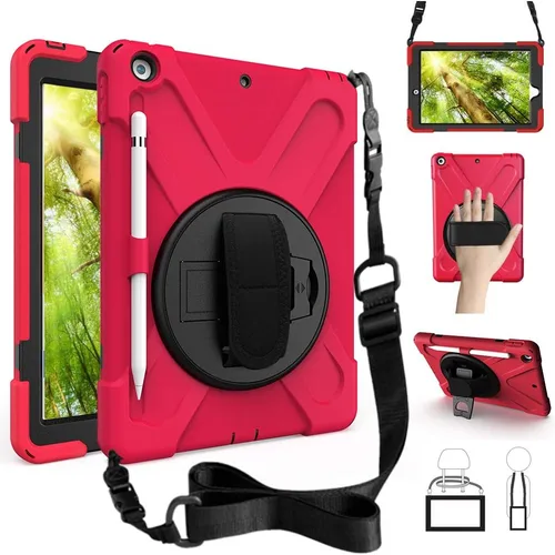 Miniatura 9 de ZenRich Funda a prueba de golpes para iPad de 9ª/8ª/7ª generación de 10.2 pulgadas 2021/2020/2019, Funda resistente de servicio pesado con soporte