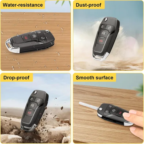 Miniatura 6 de Llavero Flip Key Compatible con 2015 2017 2016 2017 2018 2019 2020 Ford F150 F250 F350 F450 F550 Super Duty Ranger XLT Raptor, Control Remoto