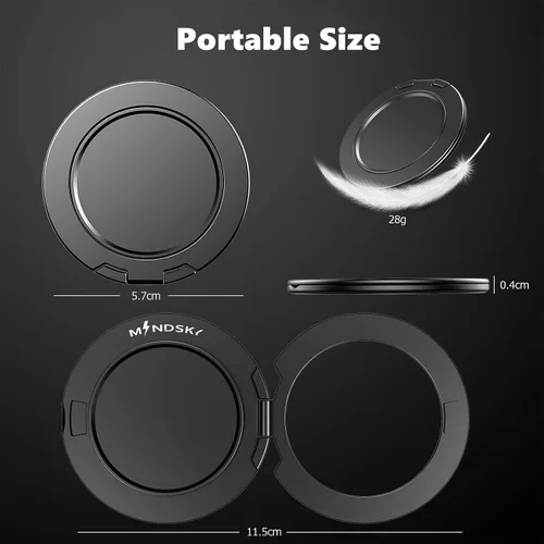 Miniatura 6 de MINDSKY Soporte magnético de doble cara para teléfono celular, soporte de agarre compatible con fundas Magsafe Series iPhone 12, 13, 14, 15