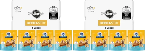 Miniatura 10 de Pedigree Dentastix - Golosinas para perros de raza pequeña y juguete, originales con pollo real, bolsa de 14 onzas (58 golosinas)