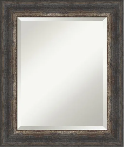 Miniatura 24 de Amanti Art Brown Wall Mirror 25x21 Bark Rustic Char Rectangle Bathroom Mirror for Wall Decor Living Room, Small Rustic Farmhouse Frame, Hangs