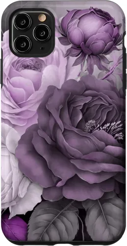 Miniatura 13 de Purple Watercolor Rose Flower Bouquet on Gray Case for iPhone 17