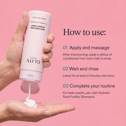 Miniatura 4 de Glov Beauty Acondicionador renovador capilar con células madre de manzana, colágeno hidrolizado, aceites de argán y coco, té verde y aminoácidos