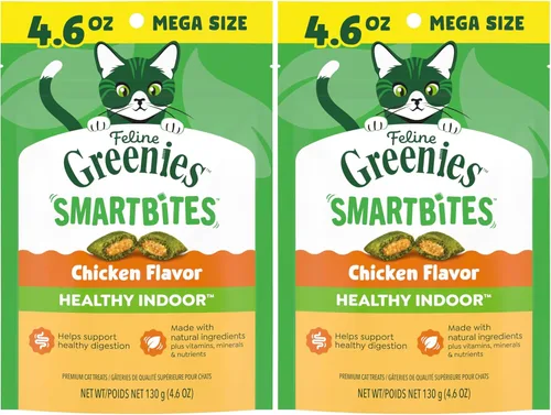 Miniatura 14 de Greenies Feline Smartbites - Golosinas saludables para gatos de interior, sabor a atún, tina de 16 onzas