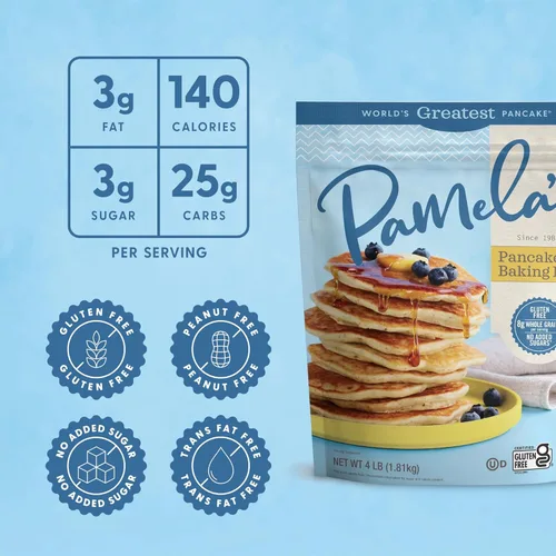 Miniatura 5 de Pamela's Products Mezcla para hornear y panqueques sin gluten, bolsas de 4 libras (paquete de 3)