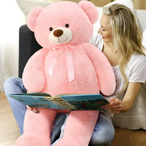 Miniatura 2 de Tezituor - Oso de peluche arcoíris de 13.78 pulgadas, suave oso de peluche teñido anudado, acogedor juguete de peluche abrazable para niños, novia