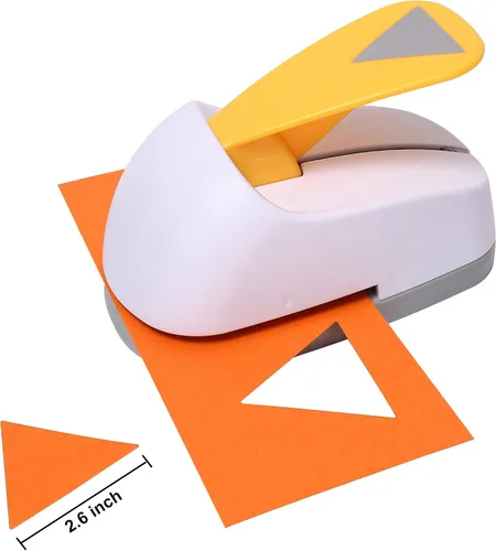 Punzón de palanca para manualidades, longitud lateral, 2.6 pulgadas, perforador triangular equilátero, herramienta profesional para manualidades de