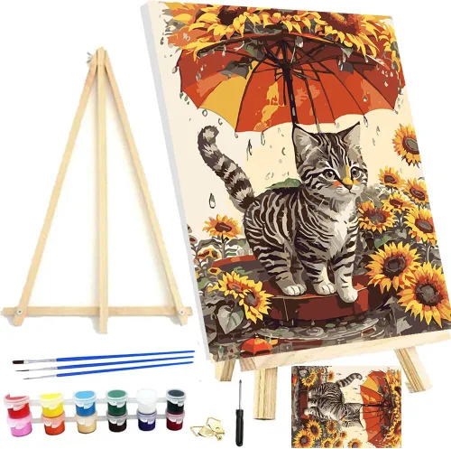 Miniatura 12 de Meothan Kits de pintura por números, pintura por números para adultos principiantes, kits de pintura de castillo de acuarela por números en lienzo 1