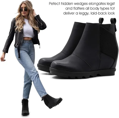 Miniatura 6 de Athlefit Botas de cuña cómodas para mujer