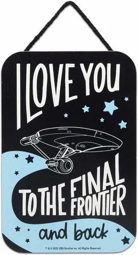 Miniatura 10 de Open Road Brands Star Trek Live Long and Prosper Vulcan Salute - Decoración de pared de madera colgante - Divertido letrero de Star Trek para hombre