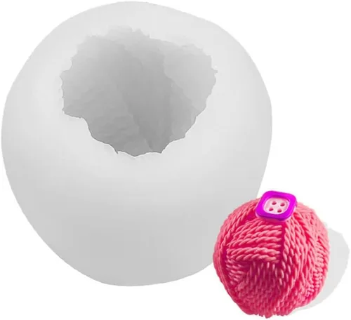 Miniatura 25 de Moldes de vela de hilo de silicona 3D para hacer velas, bricolaje, suéter, tipo piedra, molde de silicona, para hornear, hacer resina de cera