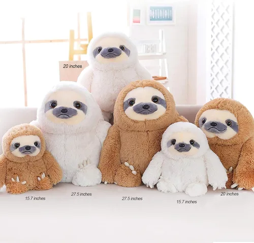 Miniatura 7 de Juguete de peluche Winsterch para niños de oso perezoso, regalo, perezoso color café de 15.7 pulgadas