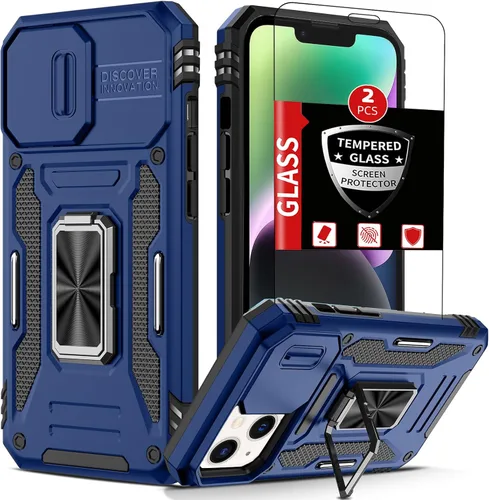 Miniatura 48 de Funda para iPhone 12 Pro Max con 2 protectores de pantalla, cubierta deslizante integrada para cámara para 12Pro Max, funda para teléfono