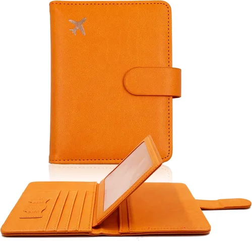 Miniatura 17 de Melsbrinna - Funda para pasaporte, ranuras para tarjetas, bonita funda para pasaporte para mujeres/hombres, resistente al agua con bloqueo RFID