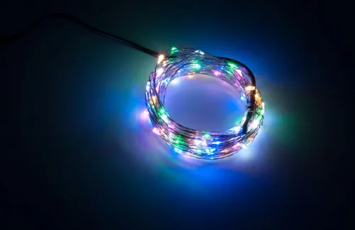 Miniatura 6 de Karlling guirnalda de luces LED, enchufado de USB, focos LED de alambre plateado, impermeable cadena de luces estrelladas para dormitorio, patio