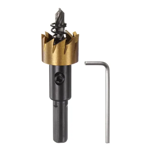 Miniatura 18 de HARFINGTON Sierra de agujero 0.472 in (1/2") M35 HSS (acero de alta velocidad) recubierto de titanio cortador de broca abridor para acero inoxidable