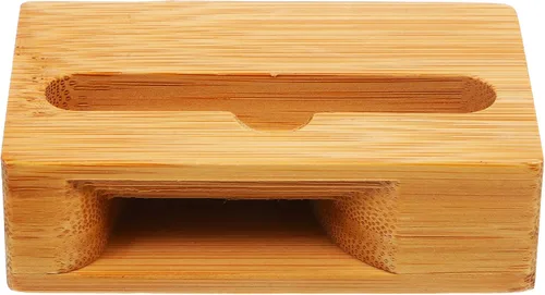 NUOBESTY Soporte de teléfono de madera con amplificador de sonido, soporte universal para teléfono móvil, 3.93 x 2.36 x 1.18 pulgadas, amplificador