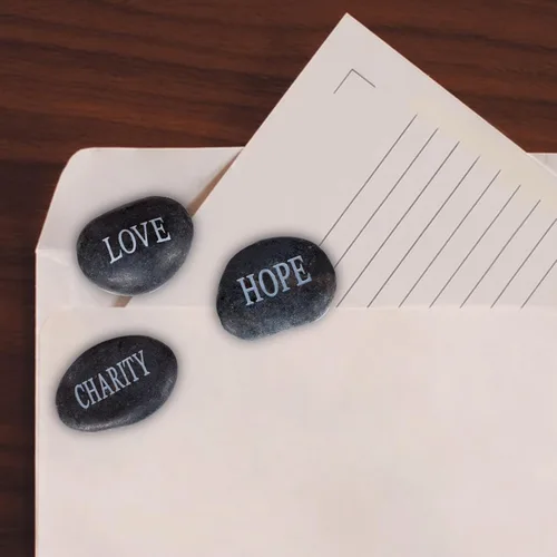 Miniatura 6 de Barelove 12 rocas para pintar pulidas grabadas, piedras de río, 12 palabras diferentes, piedras inspiradoras planas para artes, manualidades