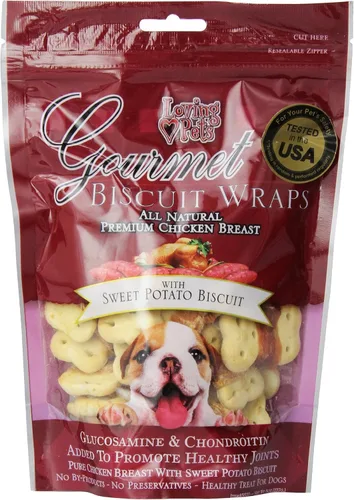 Miniatura 8 de Loving Pets Gourmet - Envolturas de manzana y pollo de primera calidad naturales con glucosamina y condroitina, golosinas para perros, 6 onzas