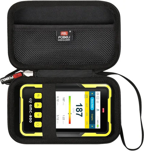 FBLFOBELI Estuche rígido para GQ GMC-800/GMC-320S/GMC-300S/GMC-300E/GMC-600 PRO/FNIRSI GC-01 Geiger Counter Nuclear Detector Monitor Meter (negro)
