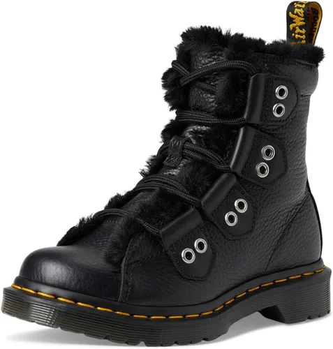 Miniatura 7 de Dr. Martens Botas de combate con forro de piel de encaje a punta 1460 para mujer