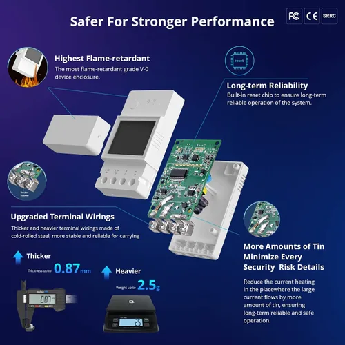 Miniatura 8 de SONOFF POWR316D Elite 16A Interruptor de potencia inteligente WiFi con medidor de energía, interruptor de luz inalámbrico inteligente con monitoreo