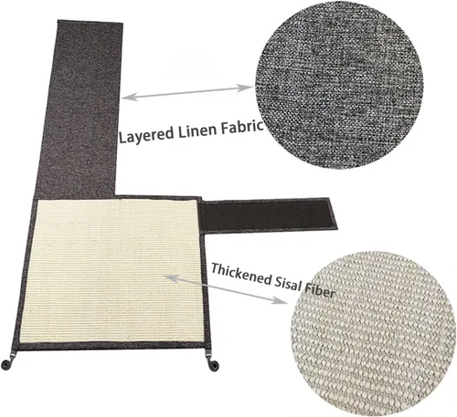 Miniatura 5 de Sillón rascador para gatos, protección de muebles de sisal natural contra gatos, rascador de esquina para sofá, silla, sofá, fácil instalación Sofá