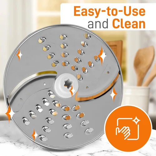 Miniatura 5 de NutriChef Disco de corte y trituración para procesador de alimentos, acero inoxidable, compatible con NCFP8, desmontable y extraíble, apto