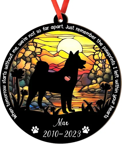 Miniatura 91 de Adorno personalizado para atrapasoles de sabueso afgano, adorno de Navidad de sabueso afgano – Regalo para perro amante, sabueso afgano