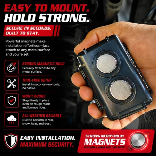 Miniatura 6 de Spy Spot Funda magnética para rastreador GPS – Caja de bloqueo magnética resistente a la intemperie para rastreadores GPS y llaves de repuesto