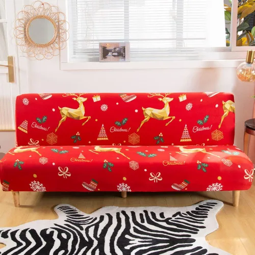 Miniatura 13 de Beacon Pet Funda estampada para futón, fundas elásticas para sofá cama, tamaño matrimonial, individual, queen, sin brazos, fundas protectoras