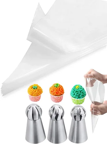 Miniatura 14 de Boquilla para Rellenar con Crema 3 Piezas, Herramienta de Relleno de Cupcakes con 20 Bolsas de Repostería Desechables para Rellenar Donas, Cupcakes
