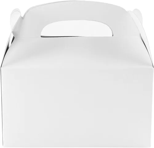Miniatura 2 de Super Z Outlet Cajas de cartón de papel de regalo de color blanco con asas, bolsas de dulces para artes y manualidades, picnic, recuerdos de fiesta