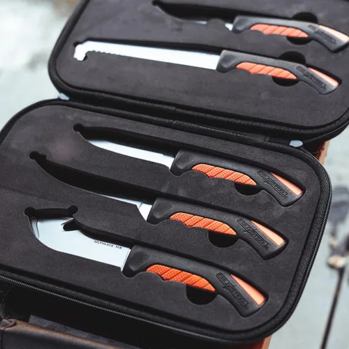 Miniatura 3 de Cold Steel 5 Fixed Blade Knives Versatile Durable Hunting Kit - Sturdy 4116 SS Blades, Double-Textures Handles, Carrying Case Included