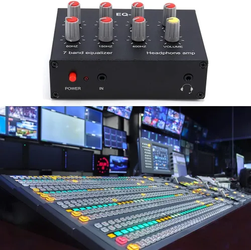 Miniatura 4 de EQ-7 Amplificador de auriculares de audio para automóvil Ecualizador de ecualizador de 7 bandas Ecualizador de audio de 2 canales Ecualizador