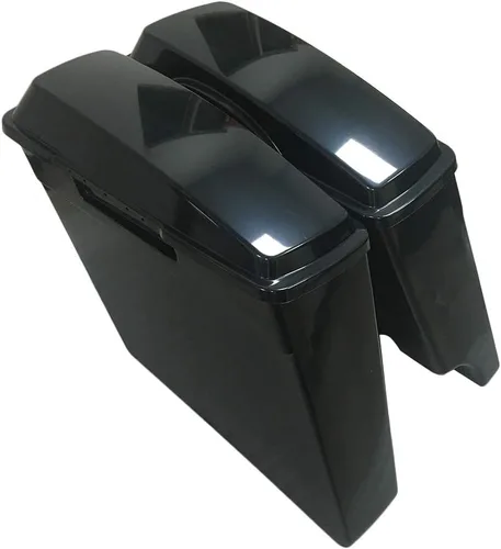 Miniatura 2 de Juego de alforjas estiradas extendidas sin pintar de 4 pulgadas 2 en 1, sin recortes, con tapas, para modelos Harley Touring 1993-2013, Road King