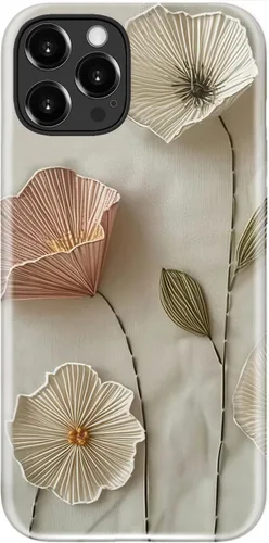 Miniatura 73 de Funda para iPhone 12 Mini, compatible con carga inalámbrica, protección de doble capa con elegante diseño de flores silvestres, silicona suave +