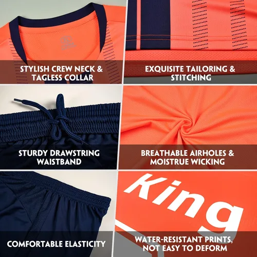 Miniatura 3 de LAIFU Camiseta de fútbol personalizada para niños y adultos, con número de nombre, equipo y logotipo